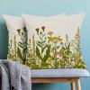 AEIOAE Spring Wildflower Pillow Covers, Yellow and Green, Set of 2 view 2