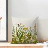 AEIOAE Spring Wildflower Pillow Covers, Yellow and Green, Set of 2 view 3
