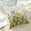 AEIOAE Spring Wildflower Pillow Covers, Yellow and Green, Set of 2 view 4