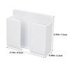 WOONEKY 2-Piece Wall Mount Holder for Remote Controls and Phones, White, ABS view 2