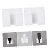 WOONEKY 2-Piece Wall Mount Holder for Remote Controls and Phones, White, ABS view 3