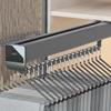 Pull-Out Closet Clothes Rod, Double-Row Slide Rail, 25 kg Capacity, Gray, 12.8 in/32.5 cm view 1
