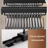 Pull-Out Closet Clothes Rod, Double-Row Slide Rail, 25 kg Capacity, Gray, 12.8 in/32.5 cm view 3