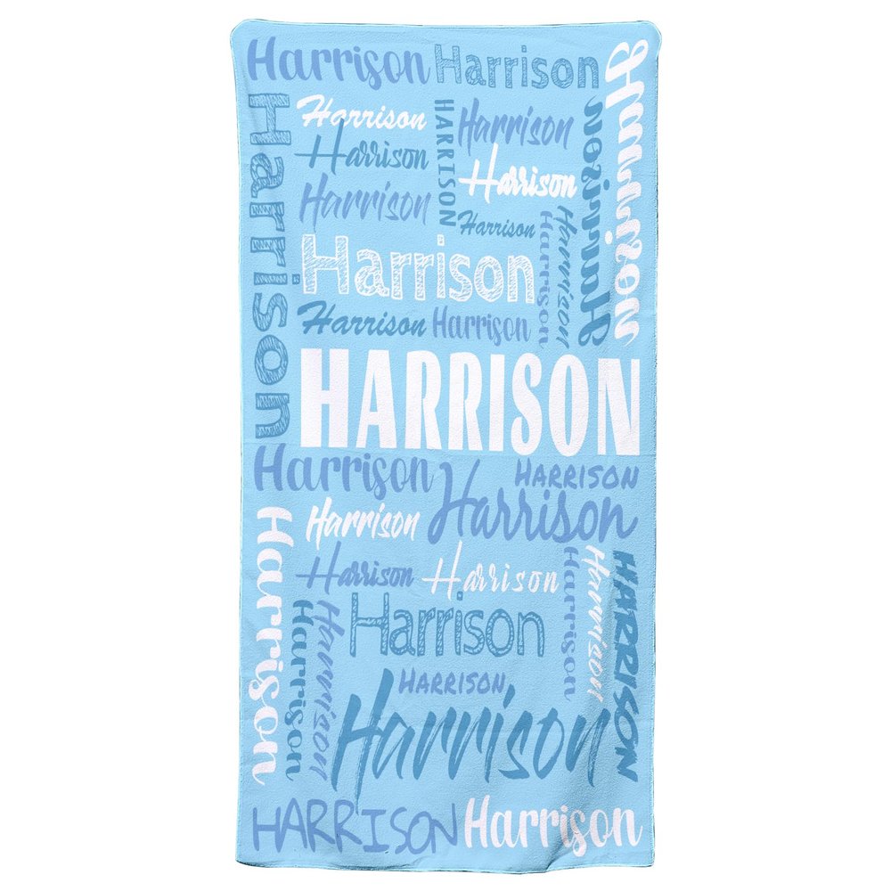 TICBIK Personalized Microfiber Beach Towel for Kids with Name