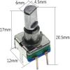 XFMZFUBD 5-Pack EC11 Rotary Encoder, 20-Position Coded Switch, 5-Pin, 12.5 mm Shaft view 4