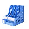 File Organizer Holder, Multilevel Plastic Mesh Desktop Rack, Blue, 3 Columns view 1