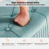 Velvet Storage Bench with Gold-Tone Metal Legs view 4