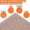 Midori Artificial Grass Rug | Beige Balcony Rug, 133 x 400 cm | Weather-Resistant Outdoor Rug with Drainage Nubs view 2