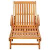 SECOLI 2-Pack Folding Wooden Sun Loungers with Wheels, Green view 3