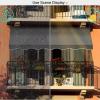 Clamp-On Awning, No-Drill Balcony Privacy Screen, 200/250/300/350/400 cm Wide, Height-Adjustable with Hand Crank, Blue view 3