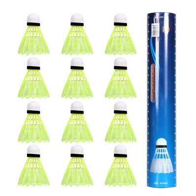 Fiber Badminton Shuttlecocks, 12-Pack