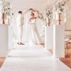 White Aisle Runner for Wedding Ceremonies and Parties, 140 GSM view 4