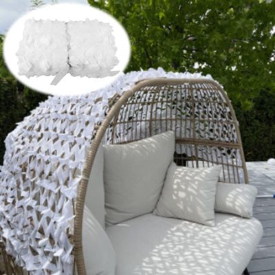 Pxzybd Reinforced Camouflage Net, Military Camouflage Sun Shade, Hunting, Camping & Decoration, Privacy Screen, 2/3/4/5/6/7/8/9 m, White, Car Cover, White-6*9 m (19.7 × 29.5 ft)