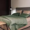 Linnea Palace Fitted Sheet, 180 x 200 cm, Pure Cotton, Moss Green view 2