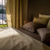 Linnea Palace Fitted Sheet, 180 x 200 cm, Pure Cotton, Moss Green view 3