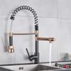 Chrome Pull-Down Spring Kitchen Faucet, Hot and Cold, Single Handle, Dual Spout view 3