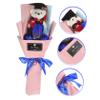 ABOOFAN Mini Fabric Bear Graduation Flower Bouquet view 3