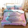 VesFy 3D Printed Cute Cat Bedding Set, Microfiber Animal Design Duvet Cover and Pillowcase, 3-Piece Set with Zipper, for Teens and Children, Single 140 x 200 cm view 1