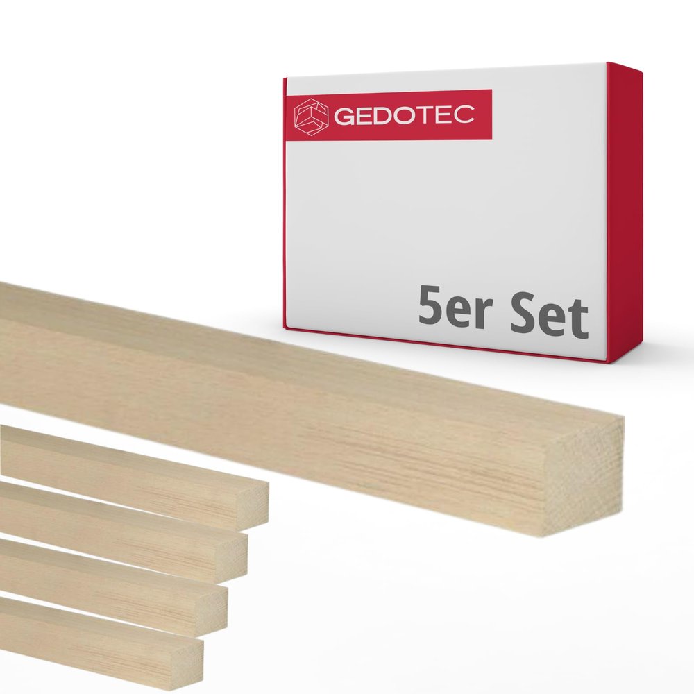 Gedotec Beech Wood Strips – 5 pcs., 20 x 20 x 950 mm