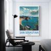 ZHILIJING San Sebastian Spain Vintage Travel Poster, 20 x 30 cm view 3