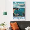 ZHILIJING San Sebastian Spain Vintage Travel Poster, 20 x 30 cm view 4