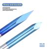 Pangyoo CNC Engraving Cutter, 6 mm Shank, 3 Edges, Nano-Blue-Coated Triangular Cutter for Wood and Jade (6 x 0.2 x 40) view 4