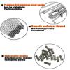DOUKONG 8-Piece Stainless Steel Bicycle Spokes, 13G, 2.25 mm End Cap, 233 mm view 4