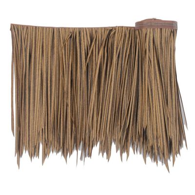 Artificial Palm Thatch Roofing Roll, Flame-Retardant PE, 0.5 x 1 m, Yellow