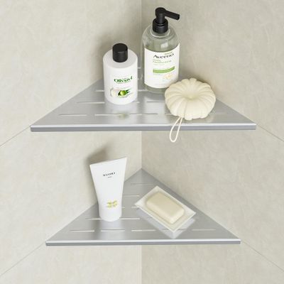 Neodrain Recessed Corner Shower Shelf, Stainless Steel, 254 mm, 2-Pack