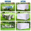 KADING Outdoor Furniture Cover, 220 x 140 x 74 cm, Silver, 420D view 2