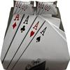 140x200 cm Playing Card Pattern 3D Fitted Sheet Set, Microfiber, 30 cm Deep Pocket, with 2 Pillowcases view 2