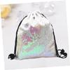 GALPADA 2-Pack Polyester Sequin Reversible Drawstring Backpacks view 3