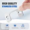 Tandefio 4-Pack Door Strike Plates, 2.5 x 5.4 cm, Stainless Steel, with 8 Screws view 3