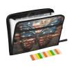 Accordion File Folder with Butterfly Flags, 13 Pockets, Labels, A4, Zipper Closure view 1