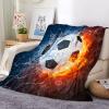 XCQHZYQ Plush Blanket, Ice Fire Football, 150 x 200 cm view 2