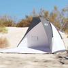 vidaXL Beach Tent Gray 268 x 223 x 125 cm 185T Polyester view 2