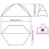 vidaXL Beach Tent Gray 268 x 223 x 125 cm 185T Polyester view 3