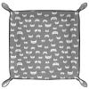 Foldable Gaming Dice Tray Organizer with Animal Patterns, Brown PU Leather view 2