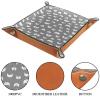 Foldable Gaming Dice Tray Organizer with Animal Patterns, Brown PU Leather view 3