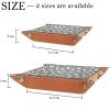 Foldable Gaming Dice Tray Organizer with Animal Patterns, Brown PU Leather view 4