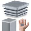 EMFA 40 x 40 mm Gray Finned Tube Plugs, 100-Pack view 1