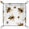 Bee Thick PU Leather Valet Catchall Organizer, Foldable Jewelry Box and Key Tray view 2