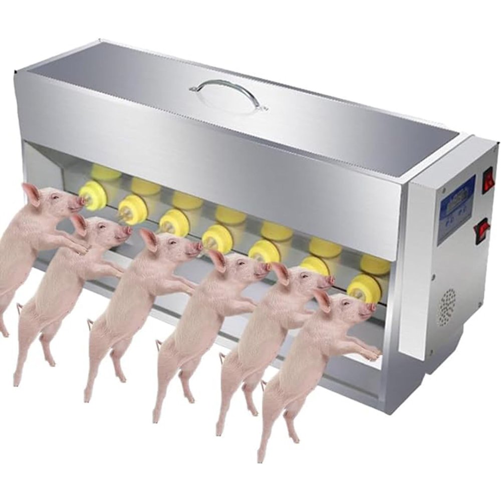 Piglet Milk Feeder, Feeding Bottles for Multiple Piglets, for Farms and Ranches, 14-bit