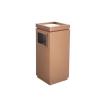 HASMI Outdoor Stainless Steel Trash Can with Lid and Vertical Ashtray (Color: C) view 1