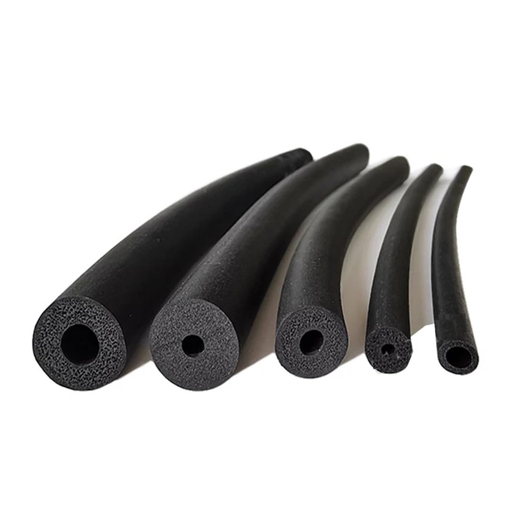 1 m Black EPDM Foam Pipe Insulation, Soft Round Tube, 15 x 4 mm