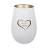 Der-Porzellan-Laden Engraved Tealight Lantern “For You, From the Heart,” White/Gold view 1