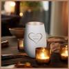 Der-Porzellan-Laden Engraved Tealight Lantern “For You, From the Heart,” White/Gold view 4