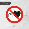 iSecur No Entry Pacemaker Sticker, 10 cm, P007 view 2