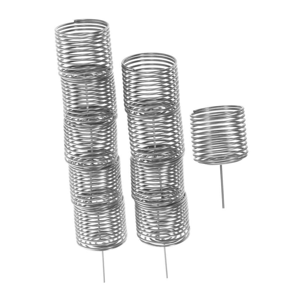 Stainless Steel Fertilizer Baskets, 10 Pieces, Silver, for Potted Plants