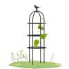 Weather-Resistant Metal Garden Obelisk Trellis, 280 x 50 cm, Black view 1